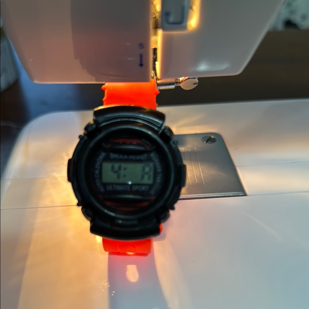Digital Sports Watch - Black and Orange
